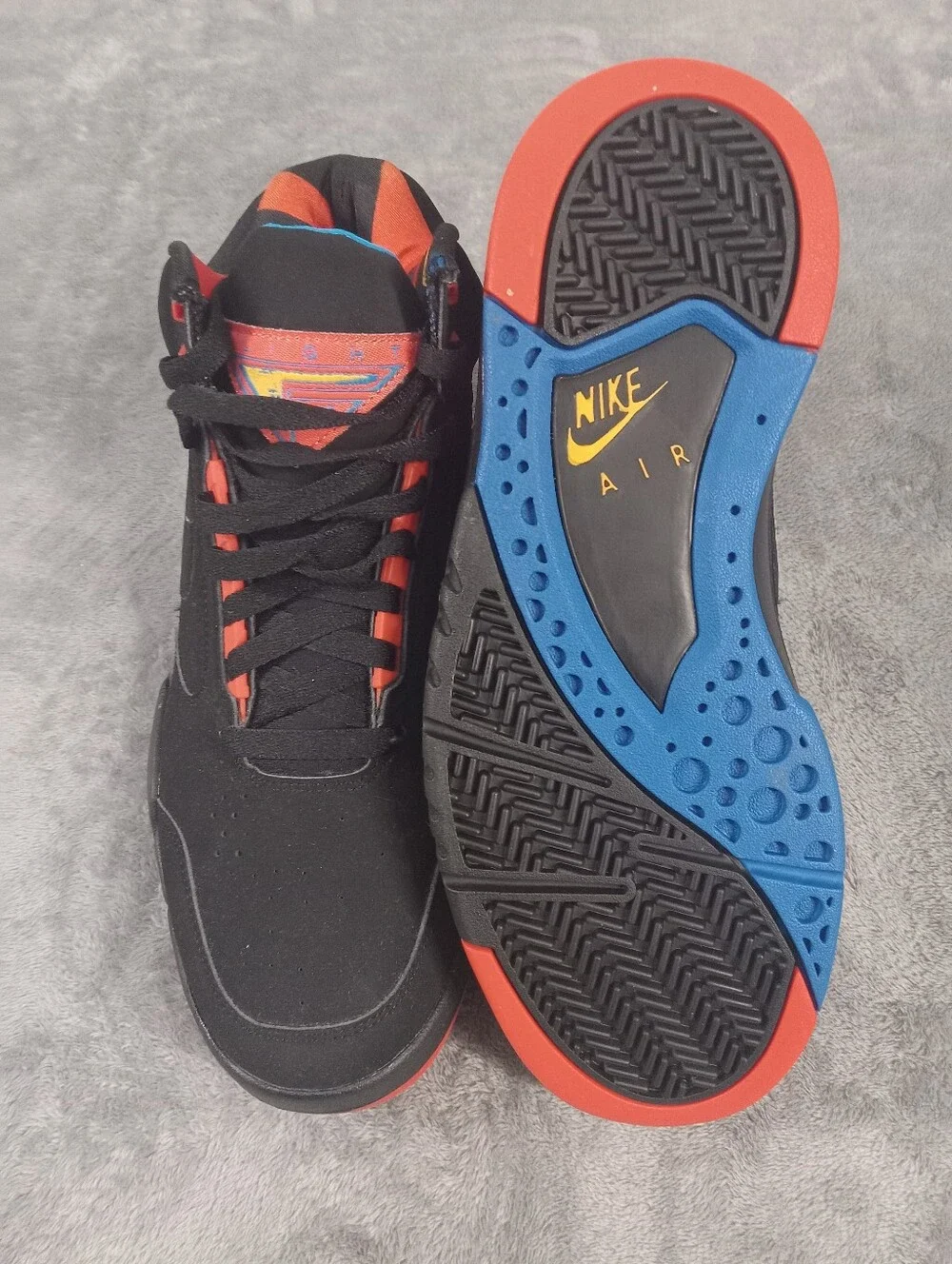 Nike Air Flight Lite Mid Black Orange Blue Scottie Pippen Size 8.5 NWT